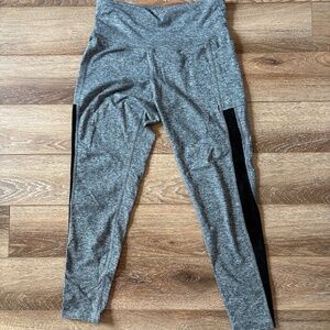 Gray and black leggings